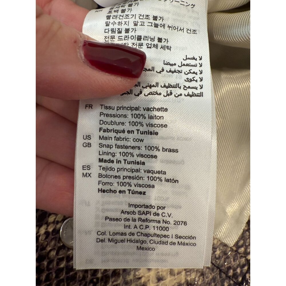 Sandro Paris Kimberlay python effect leather mini… - image 4